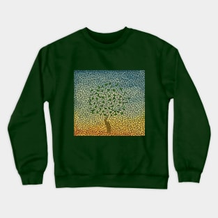 Pattern Tree of Life in Stain Glass Crewneck Sweatshirt